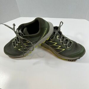 Merrell Womens 8.5 Olive Green Trail Running Shoes Athletic Sneakers